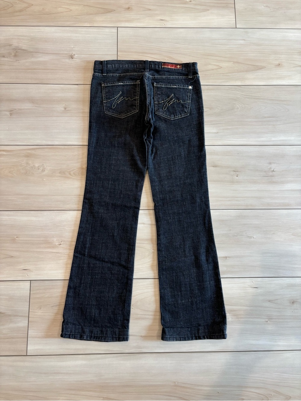 Flying Monkey Y2K Embroidered Women's Flare Denim High Rise Jeans - Black Wash